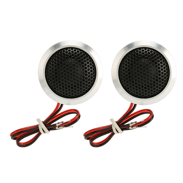 2 stk. 150W Dome Tweeter 2-vejs System Høj Følsomhed Sølv Sort Dome Audio Tweeter til Bil Audio Systemer