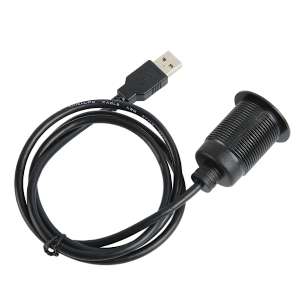 Dobbel USB 2.0 Hann til USB 2.0 Hunn Vanntett Plug and Play Bilmontering Innfelt Kabel USB Dash Panel Monteringskabel for Bil
