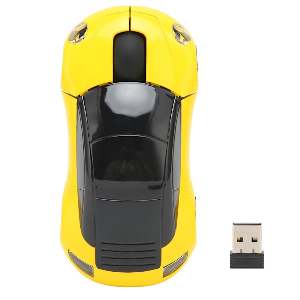 2.4GHz Trådlös Bilmus Plug and Play Batteridriven 3D Sportbilsdesign Datormus för Windows