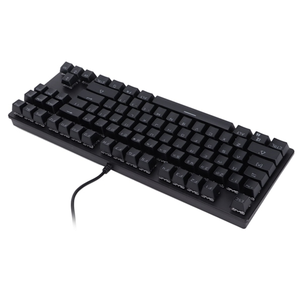 Mekanisk Tastatur Sort USB Kablet Grønne Akser 87-tasters RGB Mekanisk Kontor Gaming Tastatur