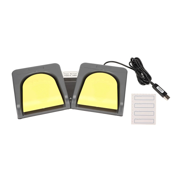 USB Dobbel Fotbryter USB To Pedaler Mekanisk Tastatur MIDI Kontroller HID Programmerbar Datamaskin PC Fotbryter