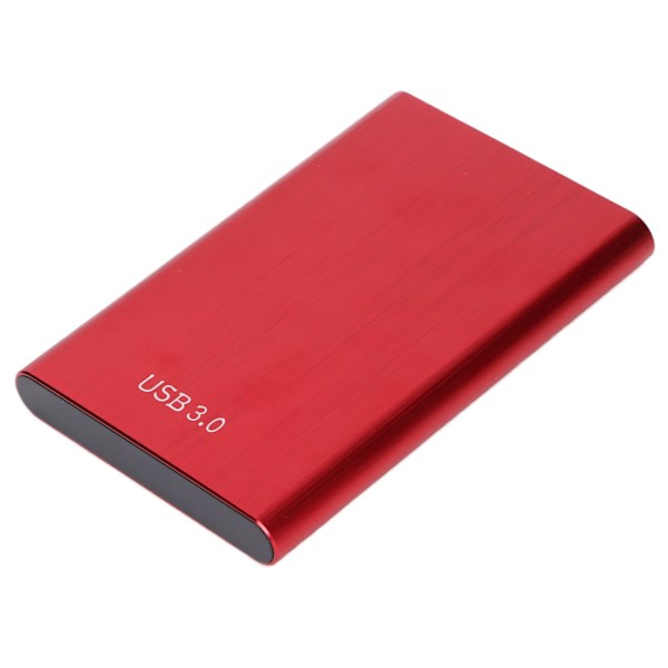 2.5in Ekstern Harddisk USB 3.0 Aluminiumlegering Afrundet Skal Mobil Harddisk Rød 40GB