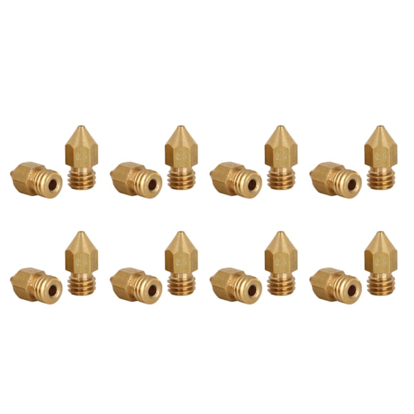 20 st MK8 Munstycksset 1,75 mm M6 Gänga Polerade Extrudermunstycken med Förvaringslåda för 3D-Skrivarersättning 0,8 mm