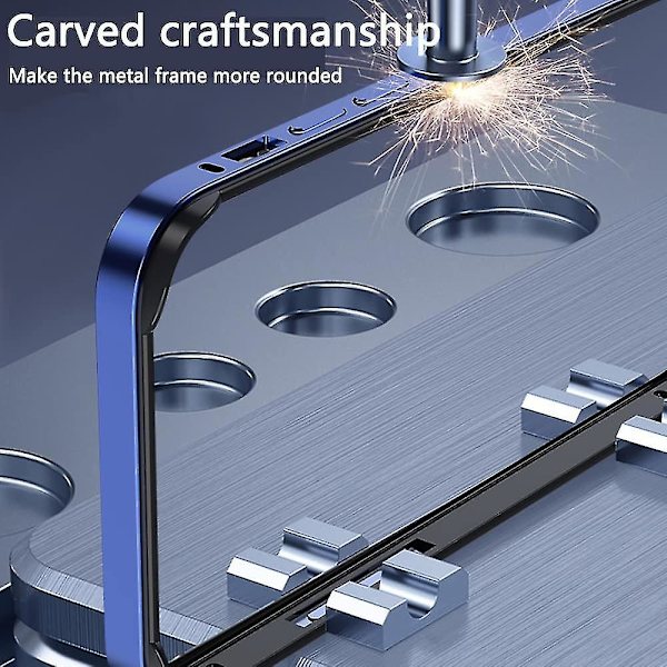 Aluminiumram Metal Bumper Case Kompatibel iPhone 14 Pro Max/14 Pro/14 Plus med hævet kantskydd Red iPhone 14 Pro
