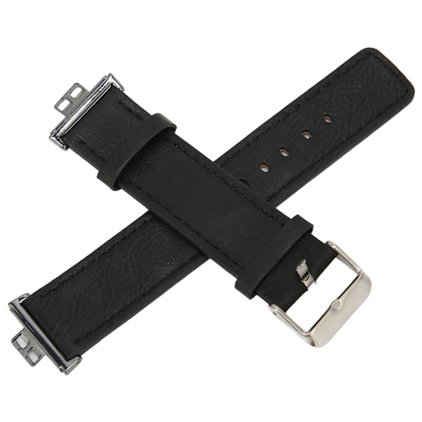Nahkaranneke Yhteensopiva HUAWEI Watch FIT -kellon kanssa, korvaava kellon ranneke, rannekoru, rannekkeet, musta