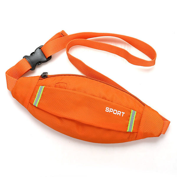 Menn Kvinner Fanny Pack Midjeveske Sport Utendørs Tyverisikker Lomme Reise Nærliggende Usynlig Belte Messenger Orange 30*12*1