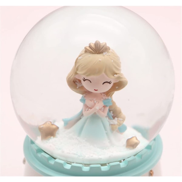Kreativ lanterne flydende drøm snefnug Flip Castle Princess Crystal Ball Music Box Fødselsdagsgave (Størrelse: 10*17cm)
