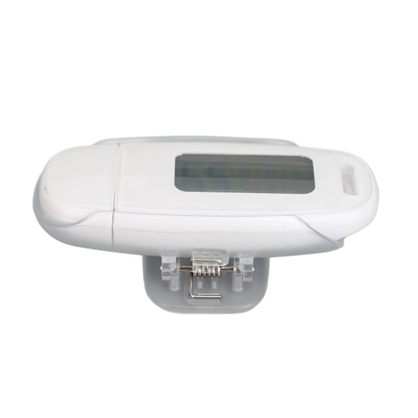 Stegräknare Stor LCD-skärm USB Uppladdningsbar Exakt Portabel Lättviktig Pedometer med Snodd för Kvinnor Män Barn Vit