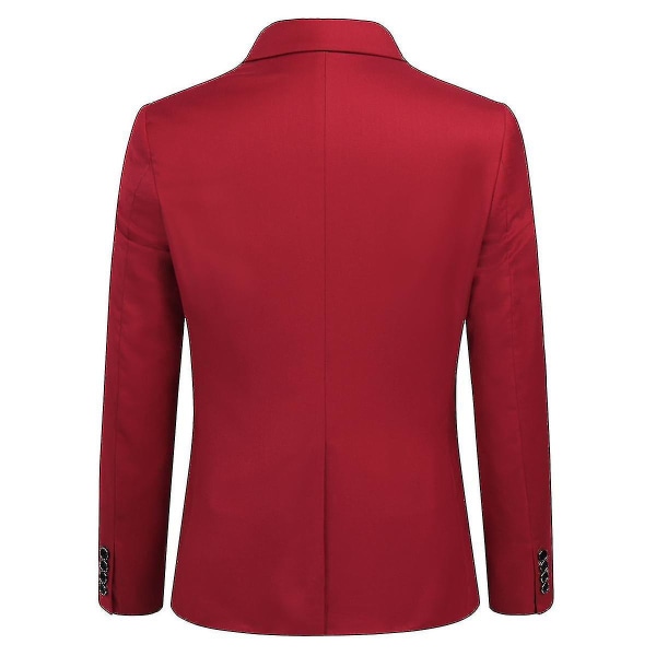Miesten vapaa-ajan puku, 3-osainen puku, bleiserihousut, liivi, 9 väriä Z Red 2XL