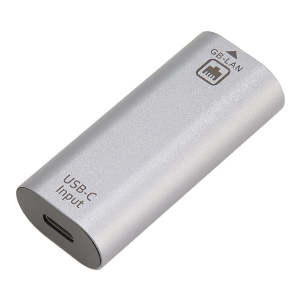 Type C - RJ45 -sovitin, Plug and Play, 1000 Mbps:n siirto, alumiiniseos, USB C - Ethernet-sovitin kannettavalle tietokoneelle ja tabletille
