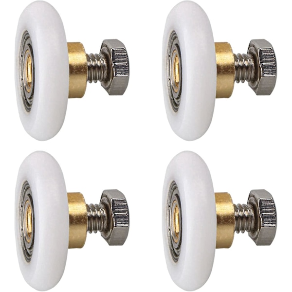 Dusjdørrull, Rullhjul for Dusjdør Skyvedører Dørrullbyttehjul 4stk (20mm)