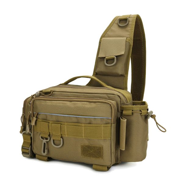 Mænd Kvinder Fanny Pack Taljetaske Stang Taktisk Rygsæk Crossbody Fiskeindsats Stangfiskestang Scorpio camouflage