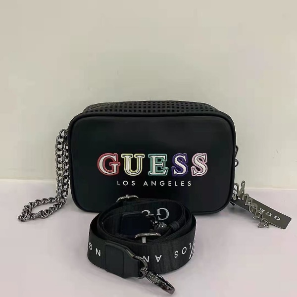 Svart dame PU Guess skulderveske i skinn nyhet vintage liten crossbody lommebok z57210