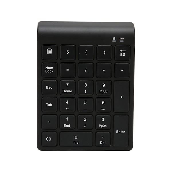 Trådlöst numeriskt tangentbord Bluetooth 27 tangenter Svart Snabb dataöverföring Gaming-tangentbord Stöd för genvägstangenter för bärbar dator surfplatta