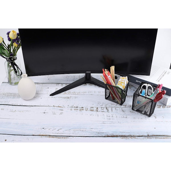 2-pack magnetisk pennhållare, mesh förvaringskorg Organizer