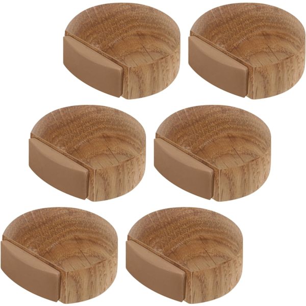 Oven pysäytin - Itsekiinnittyvä oven tulppa lattialle ja parketille - Itsekiinnittyvä oven pysäytin - Oven pysäytin (luonnollinen tammi 6 kpl)