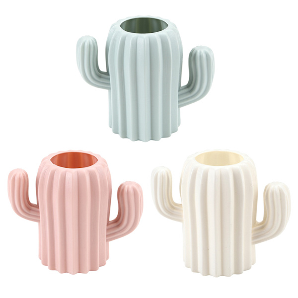 för Creative Cactus Desktop Organizer Blyertspenna Pennhållare Behållare Borstkruka Brevpapper Skolkontorsmaterial Green