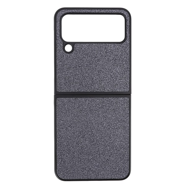 Glänsande Telefonfodral Mockafoder ABS Reptåligt Vikbar Skärm Telefonfodral för Samsung Galaxy Z FLIP 4 Svart