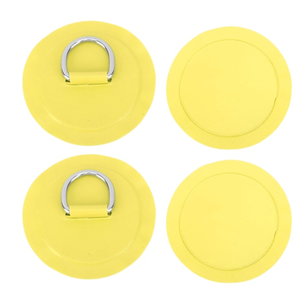 D-ring Patch Rund Lättviktig D-ring PVC Patch för Uppblåsbar Båt Surfbräda Stand Up Paddleboard 4st Gul