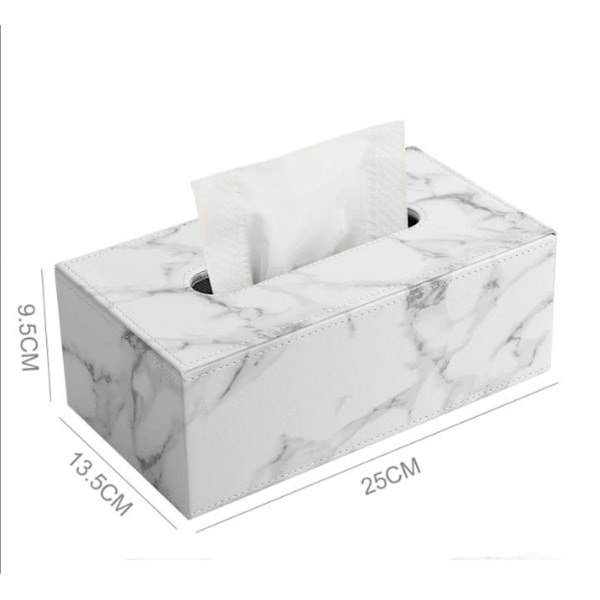 Vevsboksholder i PU-skinn, rektangulær vevsdispenser Tissue Hol