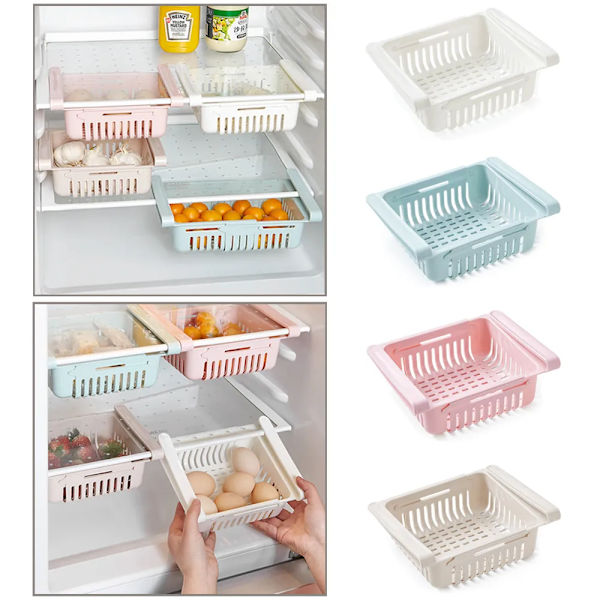 Køleboks Plast Opbevaringsboks Beholderhylde apricot 20.5*16.4*7.6cm