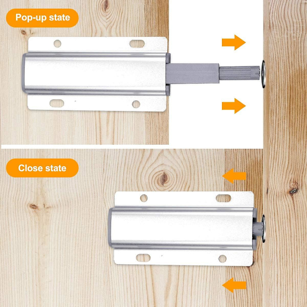 Magnetisk dørstopp for skap, magnetlås, trykknapp