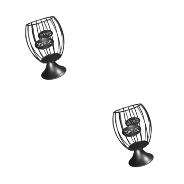 1/2/3/5 Coffee Pod Holder För Espresso Pod Elegant Container black 2PCS