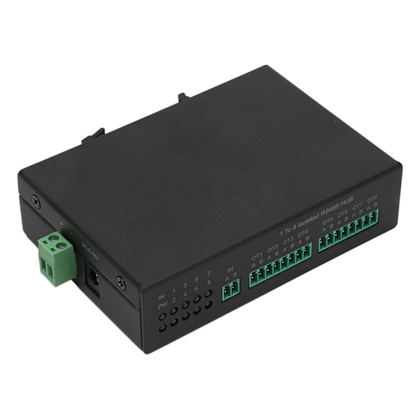 Seriell RS232 RS485 RS422 til Fiber Konverter Toveis Optisk Modem 8 Port Støtte 128 Enheter Seriell Enhetsserver EU Plugg