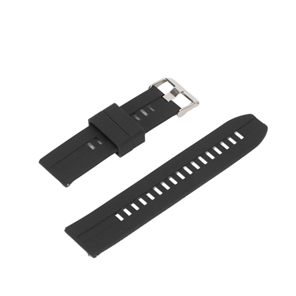Klockarmband 22mm Universal Snabbkoppling Silikon Tillbehör för Realme Watch 2 Svart