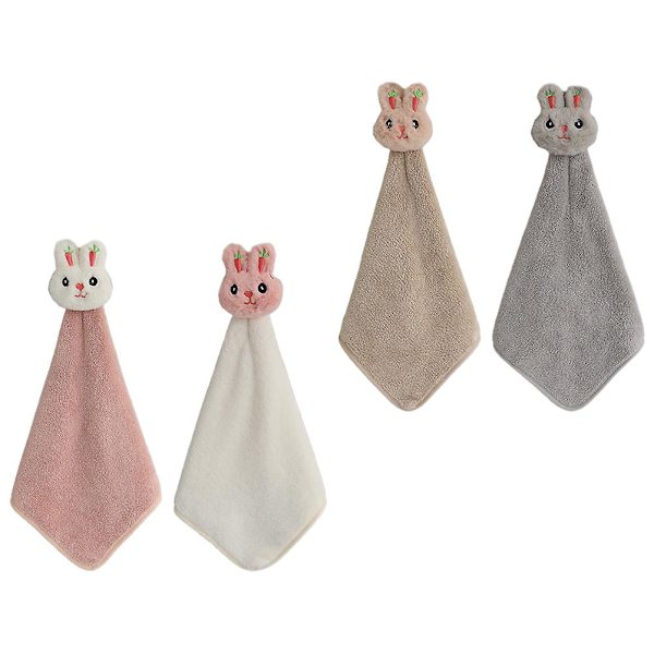 4 stk Mikrofiber Vaskelapp Rasktørkende Håndkle Hår