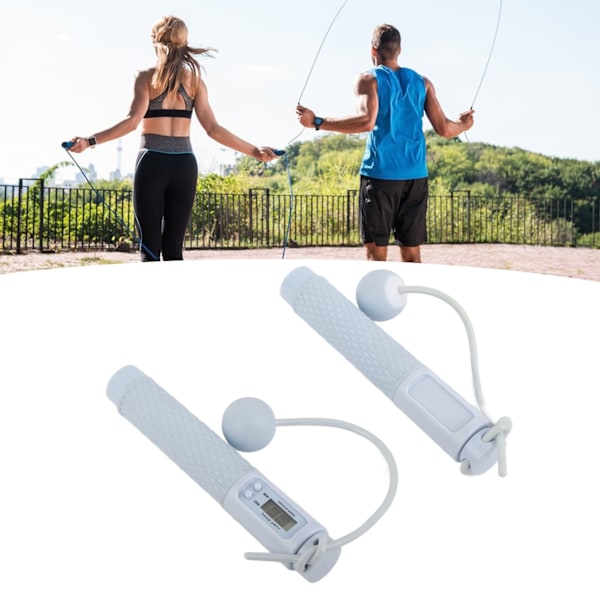 Hopprep med Räknare Smart Elektronisk Sladdlöst Hopprep med Viktboll för Inomhus Utomhus Fitness Träning Blå