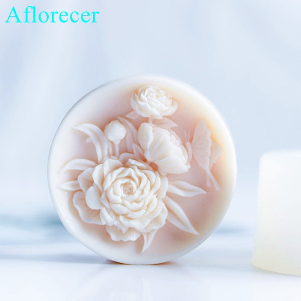 Blomma handgjord tvål form DIY molds