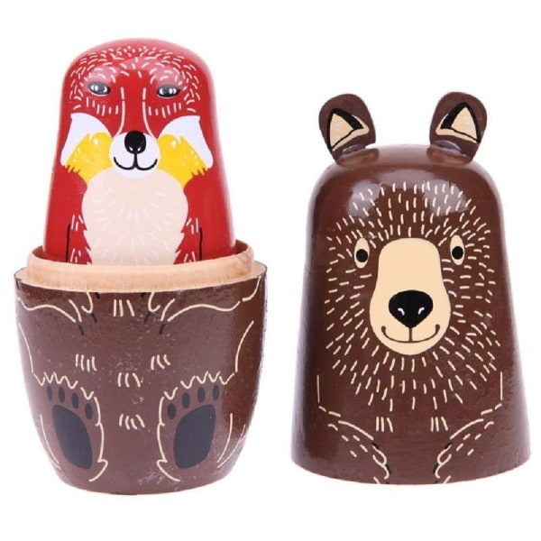 Ryska Dockor / Matryoshka - Babushka docka - Djur multicolor