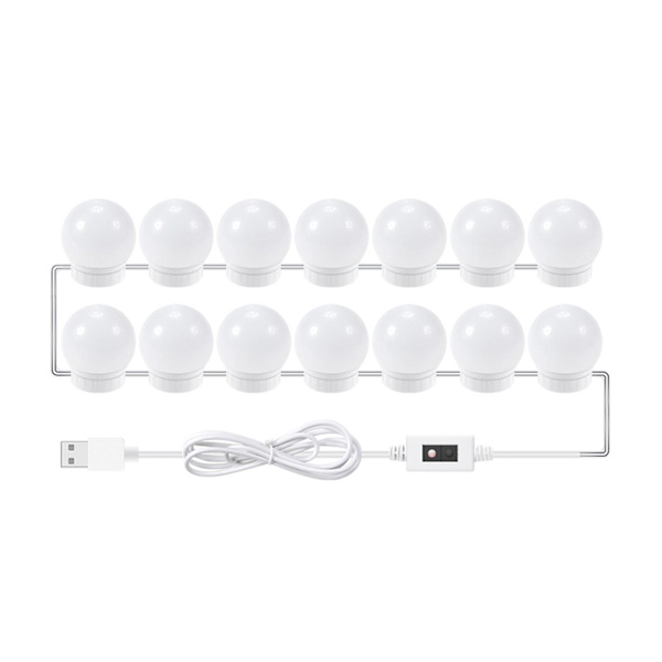14 kpl Led-meikkipeilin valot Älykäs anturiohjaus Meikkipeilivalot Kylpyhuonepeililamppu 1,5 m USB-kaapelilla LED-nauhavalot 14 kpl.