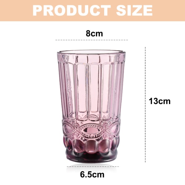 2st ormmönster glaskopp färg kreativ präglad juice L