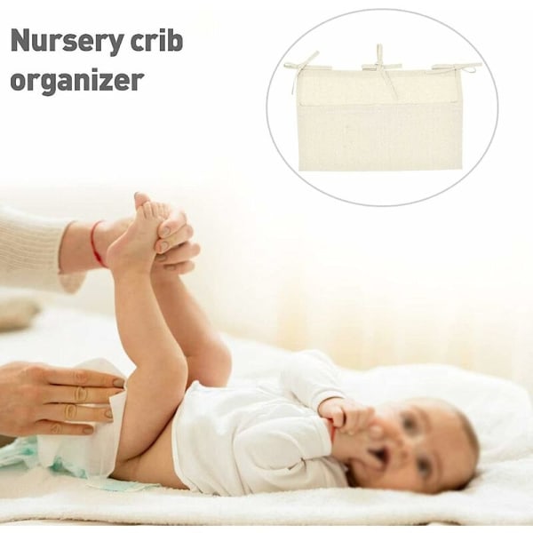 Baby Crib Pocket Organizer Hængende multifunktionel opbevaring