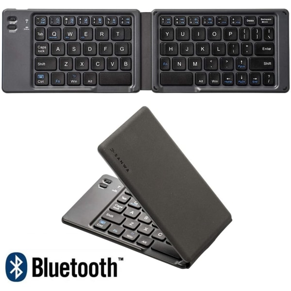 Vikbart Bluetooth tangentbord, uppladdningsbart trådlöst Ultratunt