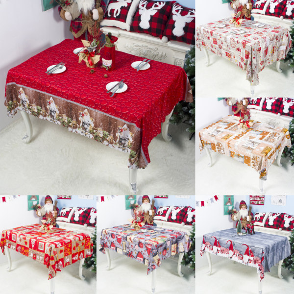 Julbordsduk Cover Xmas Dinner Party Heminredning A 150*180CM