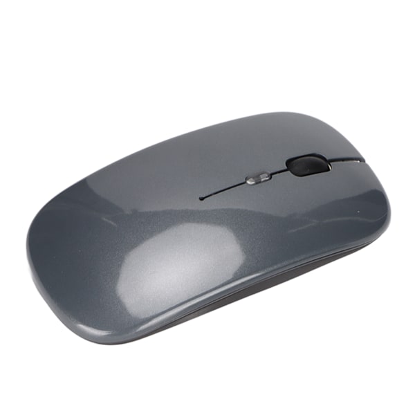 Trådløs Mus 2.4G Ergonomisk Dual Mode LED Pustelys 500mAh Oppladbart Batteri Justerbar DPI Kontormus Grå