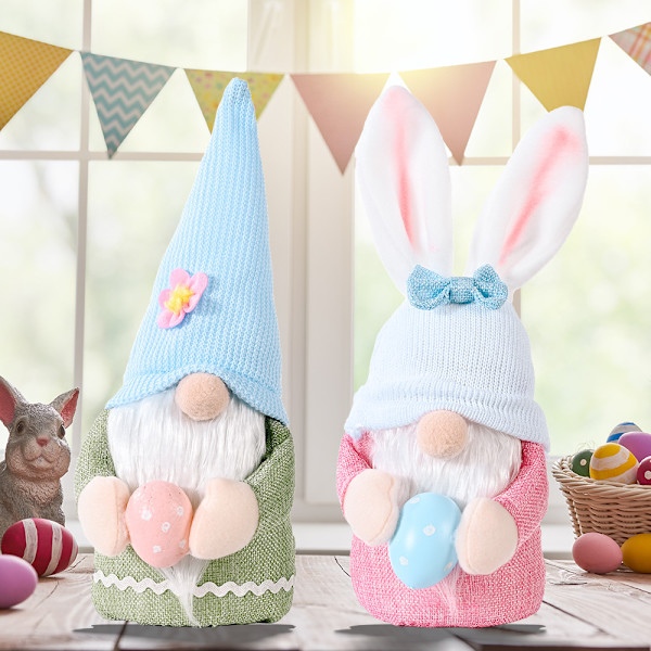 Påskharen Gnomes Dekor, Ansiktslös docka Påsk Lucky Home