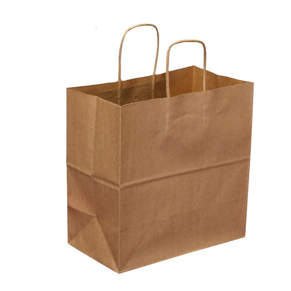 25 stk 5,9x3x8 tommers gaveposer i kraftpapir med håndtak, små papirposer med håndtak, papir festposer
