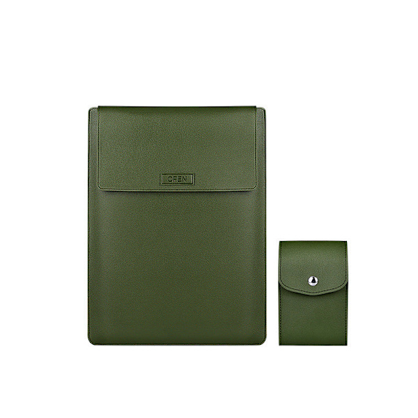 Etui for 11 12 13 14 15 17 tommer for MacBook Huawei Surface bærbar PC No054 Army green(with packet) 14.1-15.4(Macbook16)