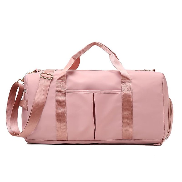 Sportsgymnastiktaske med skotaske Wet Bag Duffeltaske Vandtæt rejsetaske til kvinder mænd (Pink)