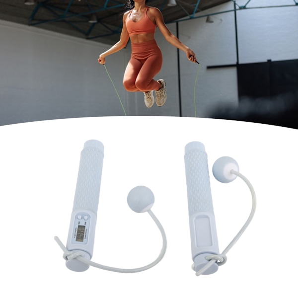 Hopprep med Räknare Smart Elektronisk Sladdlöst Hopprep med Viktboll för Inomhus Utomhus Fitness Träning Blå