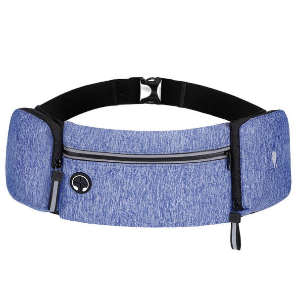 Fanny Pack Løbebælte Midjeväske Organizer Vandflaske Lycra Vandafvisende Blue 7.5 inch