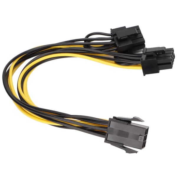 6 stk. strømkabel 6-pin hun PCIE til 2xPCIE 8-pin han 20 cm GPU-strømadapter til computertilbehør