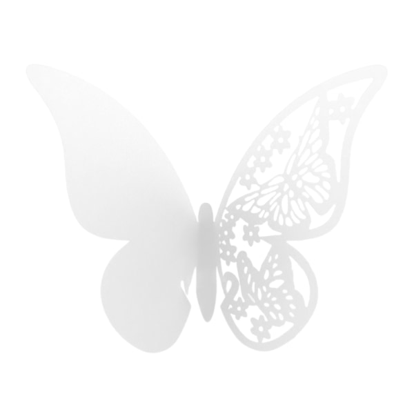 100 stk Butterfly vinglas kort til bryllup vinglas indretning Hvid 100 STK