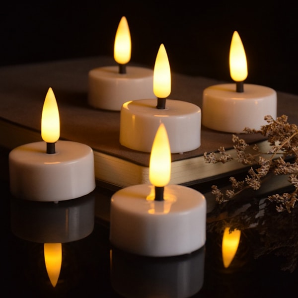 12 stk Flammeløse LED-lys Ellys VARM HVIT VARM Warm white