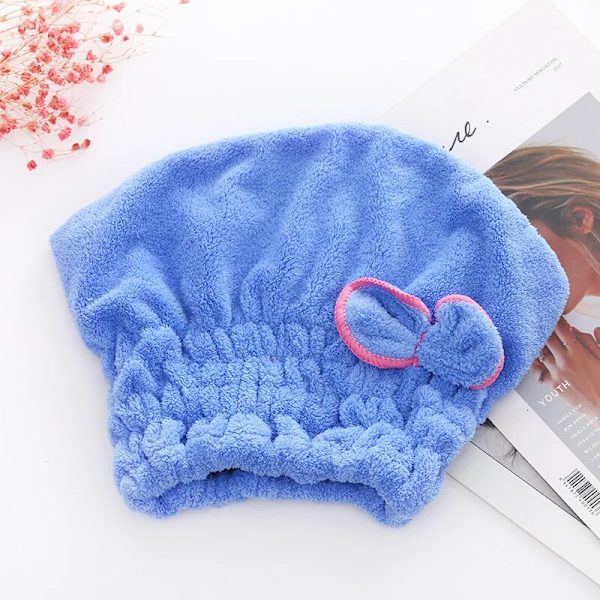 Mikrofiber snabbtorkande badhandduk Bowknot badrumshuvar