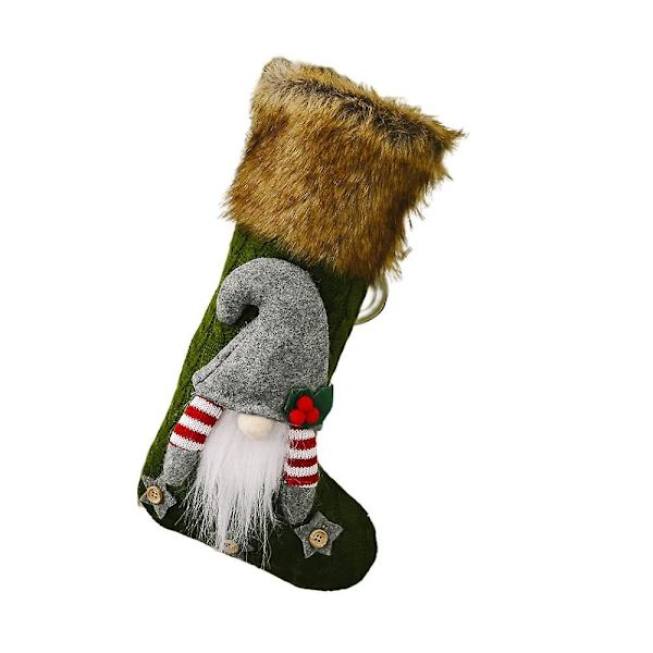 Julstrumpa Dekoration Kreativ Ansiktslös docka Xmas Strumpor Barn Present Godispåse Heminredning C